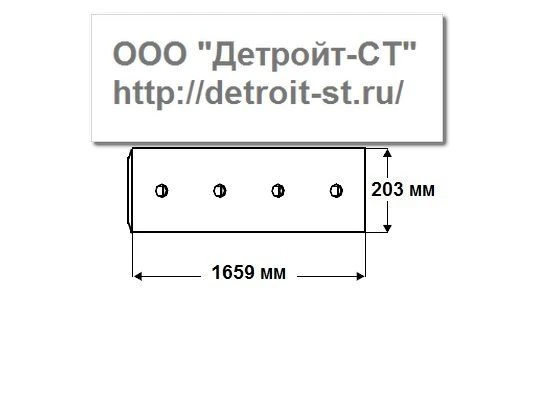 Нож Komatsu 144-70-11131 (кол-во отверстий - 11) D58E-1, D60A-6-7-8, D60E-7-8, D60P-7-8, D61PX-12, D65A-6-7-8, D65E-7-8-12, D65EX-12, D65P-12, D65PX-12-15 фото запчасти