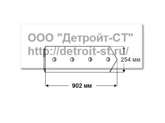 Нож Komatsu 175-72-21123 (кол-во отверстий - 6) D135A-1-2, D150A-1, D155A-2 фото запчасти