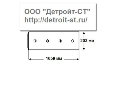 Нож Komatsu 144-70-11131 (кол-во отверстий - 11) D58E-1, D60A-6-7-8, D60E-7-8, D60P-7-8, D61PX-12, D65A-6-7-8, D65E-7-8-12, D65EX-12, D65P-12, D65PX-12-15 фото запчасти