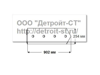 Нож Komatsu 175-72-21123 (кол-во отверстий - 6) D135A-1-2, D150A-1, D155A-2 фото запчасти