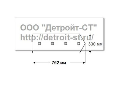 Нож Komatsu (кол-во отверстий - 5) D155A-3, D155AX-3-5 17A-71-11351 фото запчасти