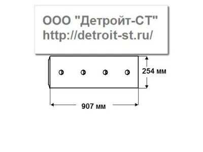 Нож Komatsu 154-72-11151 (кол-во отверстий - 6) D80A-18, D80E-18, D85A-18-21, D85E-18-21, D85-SS-2A фото запчасти