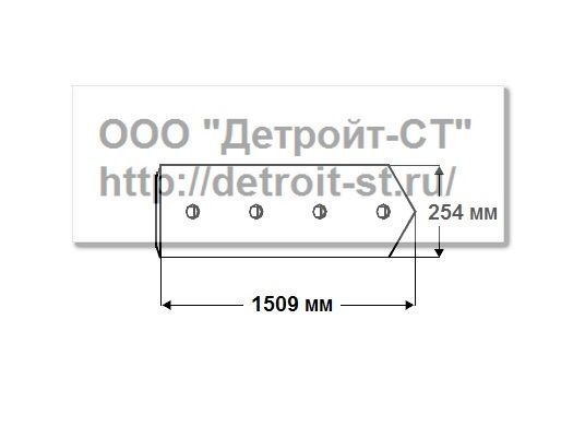 Нож Komatsu 175-71-11242 (кол-во отверстий - 10) D150A-1, D155A-1 фото запчасти