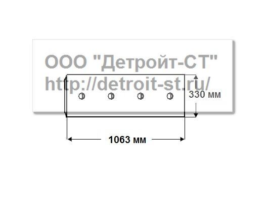 Нож Komatsu 195-71-51651 (кол-во отверстий - 7) D375A-1 фото запчасти