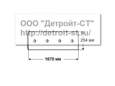 Нож Komatsu 175-72-21120 (кол-во отверстий - 11) D150A-1, D155A-1 фото запчасти