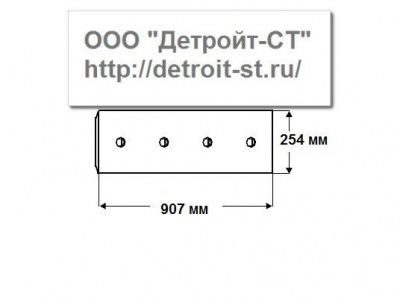 Нож Komatsu 154-72-11151 (кол-во отверстий - 6) D80A-18, D80E-18, D85A-18-21, D85E-18-21, D85-SS-2A фото запчасти