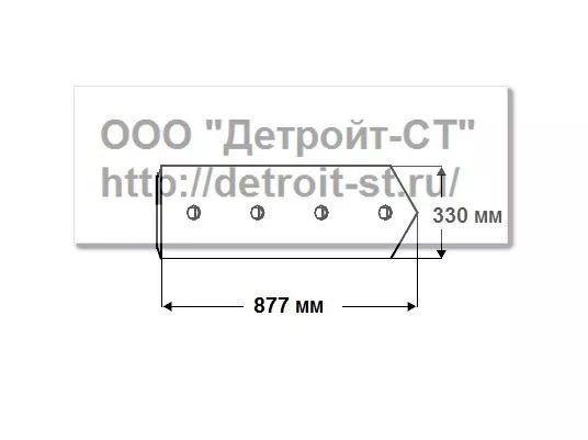 Нож Komatsu 195-72-11144 (кол-во отверстий - 6) D355A-3 фото запчасти