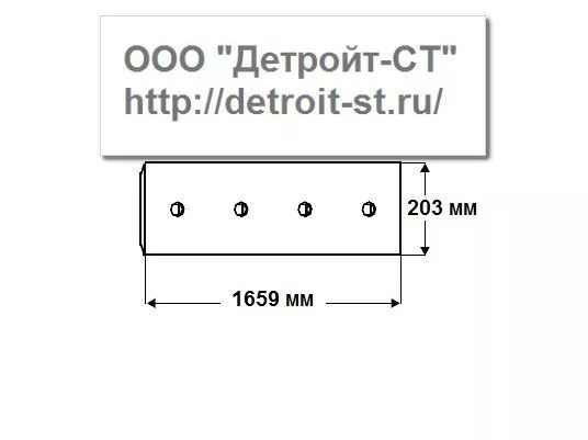 Нож Komatsu 144-70-11131 (кол-во отверстий - 11) D58E-1, D60A-6-7-8, D60E-7-8, D60P-7-8, D61PX-12, D65A-6-7-8, D65E-7-8-12, D65EX-12, D65P-12, D65PX-12-15 фото запчасти