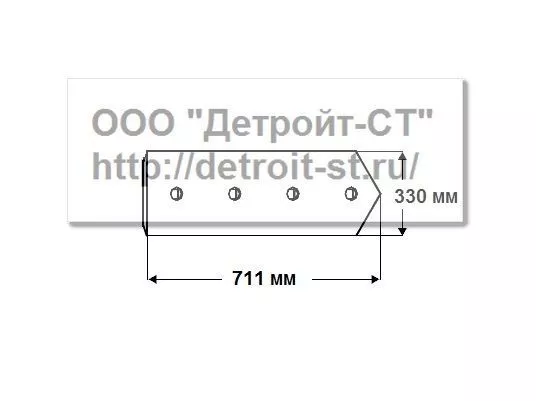 Нож Komatsu 195-71-51661 (кол-во отверстий - 5) D375A-1 фото запчасти