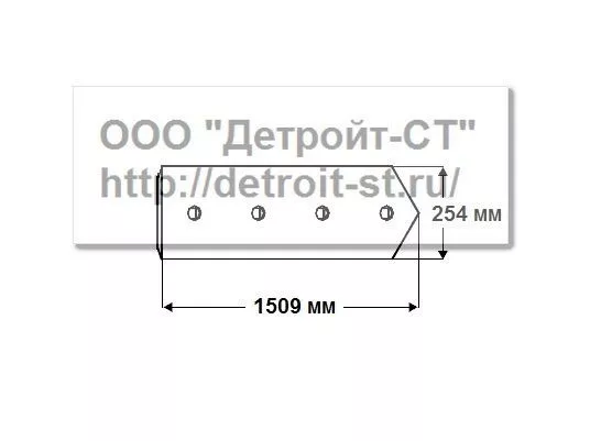 Нож Komatsu 175-71-11242 (кол-во отверстий - 10) D150A-1, D155A-1 фото запчасти