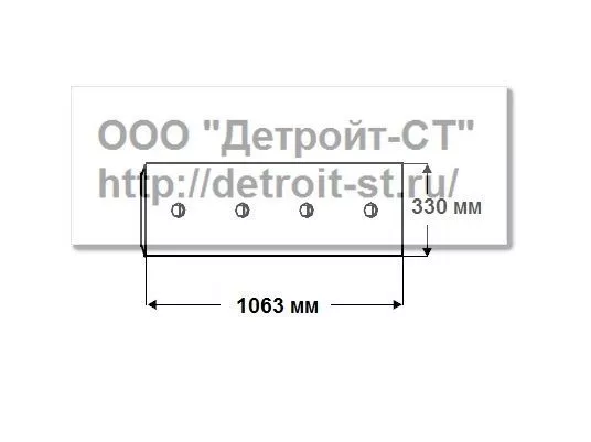 Нож Komatsu 195-71-51651 (кол-во отверстий - 7) D375A-1 фото запчасти